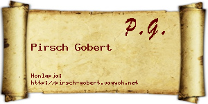 Pirsch Gobert névjegykártya